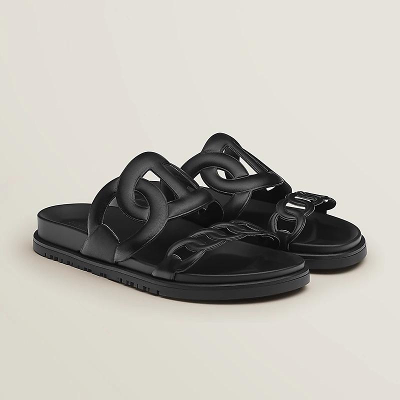 Dép Hermes Extra Sandal Nữ Đen